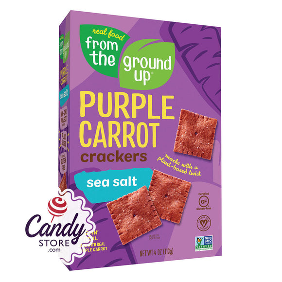 From The Ground Up Purple Carrot Sea Salt Cracker 4oz Boxes - 6ct CandyStore.com