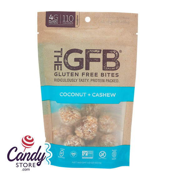 GFB Coconut Cashew Crunch Gluten Free Bites 4oz Peg Bags - 6ct CandyStore.com