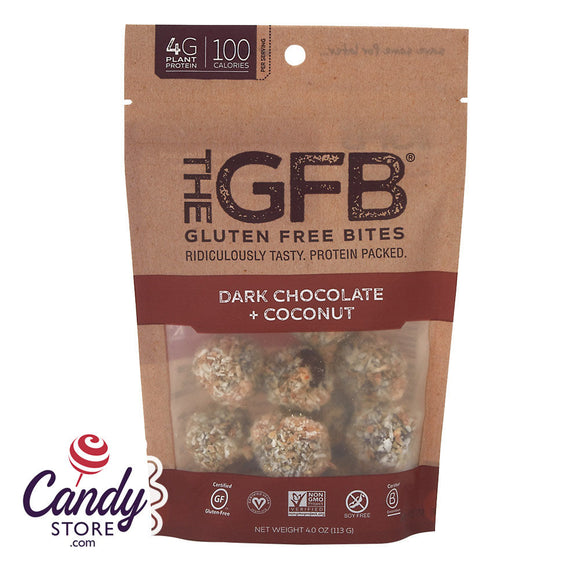 GFB Dark Chocolate Coconut Gluten Free Bites 4oz Peg Bags - 6ct CandyStore.com