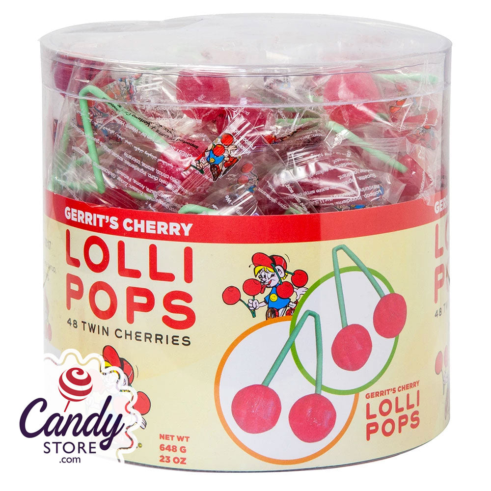 Gerrit's Twin Cherry Lollipops - 48ct | CandyStore.com
