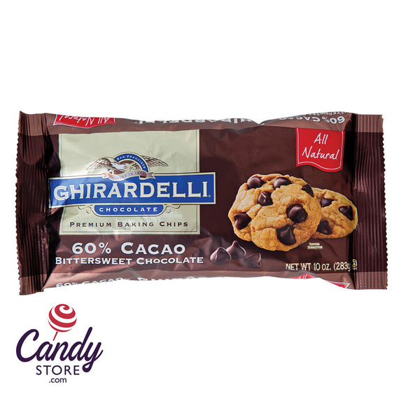 Ghirardelli 60% Double Chocolate Chips 10oz Bag - 12ct CandyStore.com