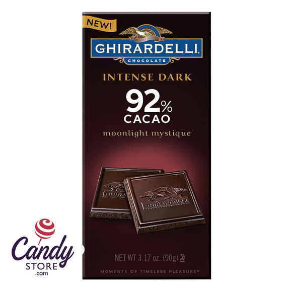 Ghirardelli 92% Cocoa Moonlight Mystique Intense Dark Chocolate 3.17oz Bar - 12ct CandyStore.com