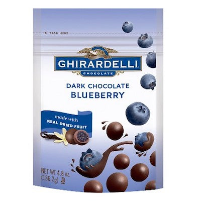 Ghirardelli Dark Chocolate Blueberry Pouch - 6ct CandyStore.com