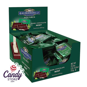 Ghirardelli Dark Chocolate & Mint Squares Caddy - 50ct CandyStore.com