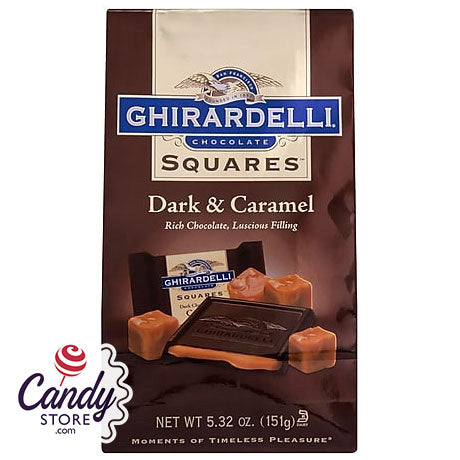 Ghirardelli Dark Chocolate and Caramel Squares Bags - 6ct CandyStore.com