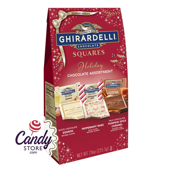 Ghirardelli Holiday Assorted Squares 7.9oz Large Bags - 12ct CandyStore.com