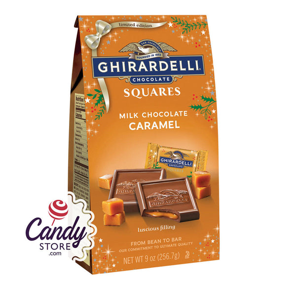 Ghirardelli Holiday Milk Chocolate Caramels 9oz Large Bags - 12ct CandyStore.com