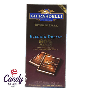 Ghirardelli Intense 60% Dark Chocolate Evening Dream 3.5oz Bar - 12ct CandyStore.com