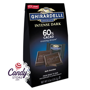 Ghirardelli Intense Dark Chocolate 60% Eve Dream Square 4.1oz Pouch - 6ct CandyStore.com