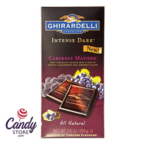 Ghirardelli Intense Dark Chocolate Cabernet Matinee 3.5oz Bar - 12ct CandyStore.com