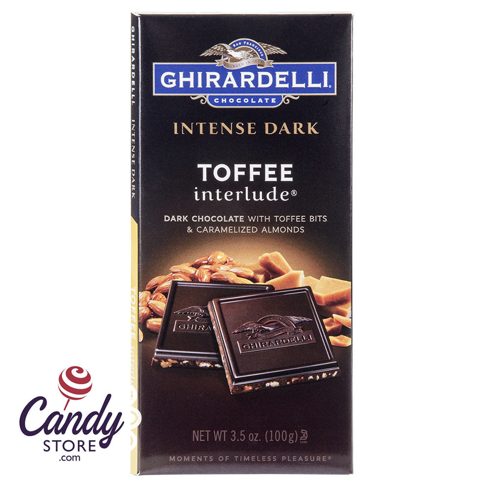 Ghirardelli Intense Dark Chocolate Toffee Interlude 3.5oz Bar 12ct