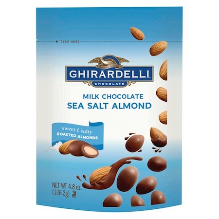 Ghirardelli Milk Chocolate Sea Salt Almond Bags - 6ct CandyStore.com