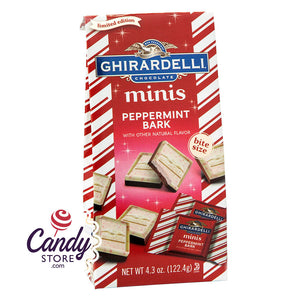 Ghirardelli Mini Peppermint Bark Squares 4.3oz Bags - 18ct CandyStore.com