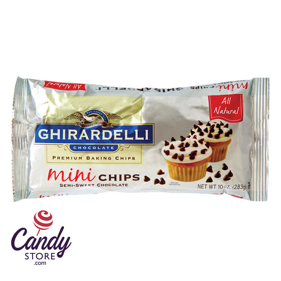 Ghirardelli Mini Semi-Sweet Baking Chips 10oz Bag - 12ct CandyStore.com