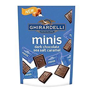 Ghirardelli Minis Squares Dark Chocolate Sea Salt Caramel Pouch - 6ct CandyStore.com