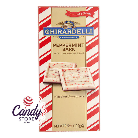 Ghirardelli Peppermint Bark 3.5oz Bar - 16ct CandyStore.com