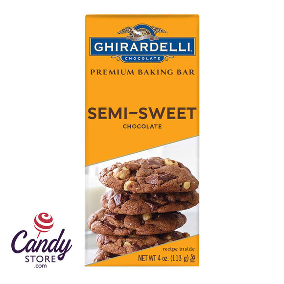 Ghirardelli Semi-Sweet Baking 4oz Bar - 12ct CandyStore.com