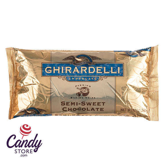 Ghirardelli Semi-Sweet Baking Chips 12oz Bag - 12ct CandyStore.com