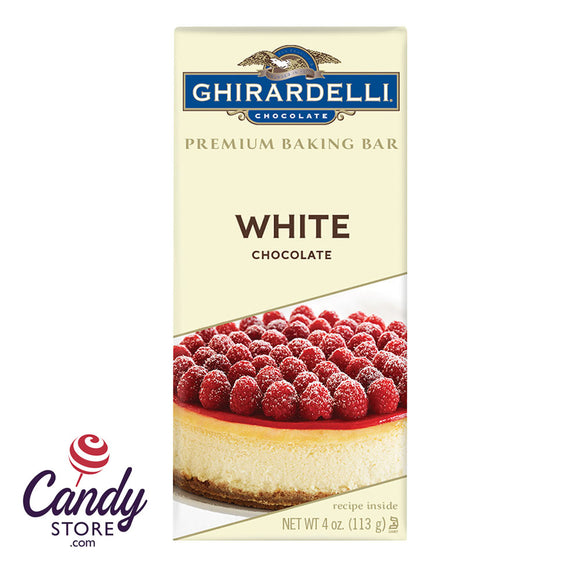 Ghirardelli White Chocolate Baking 4oz Bar - 12ct CandyStore.com