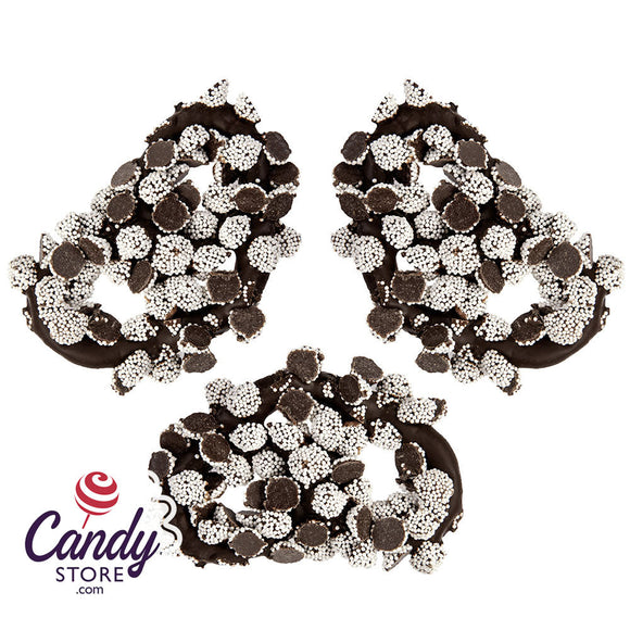 Giambri's Snocaps Dark Chocolate Covered Pretzel - 3lb CandyStore.com