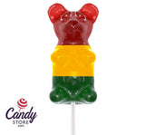 Giant Rainbow Gummy Bears on Stick - 12ct CandyStore.com