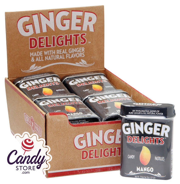 Ginger Delights Mango 1.07oz Tin - 12ct CandyStore.com