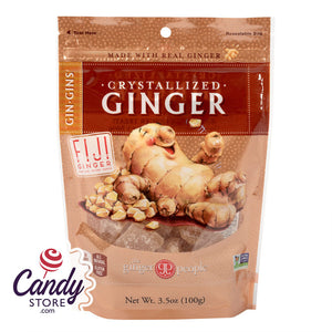 Ginger People Crystalized Ginger Candy 3.5oz Peg Bag - 12ct CandyStore.com