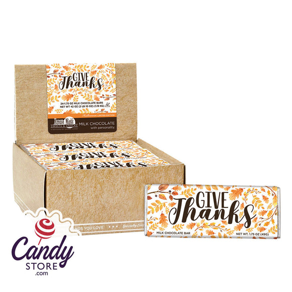 Give Thanks Milk Chocolate 1.75oz Bar - 24ct CandyStore.com