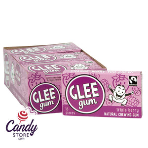 Glee Gum Triple Berry Natural Chewing Gum - 12ct CandyStore.com
