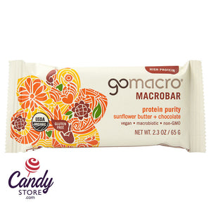 Go Macro Sunflower Butter & Chocolate Chip 2oz Bar - 12ct CandyStore.com