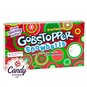 Gobstopper Christmas Snowballs 5oz Theater Boxes - 12ct CandyStore.com