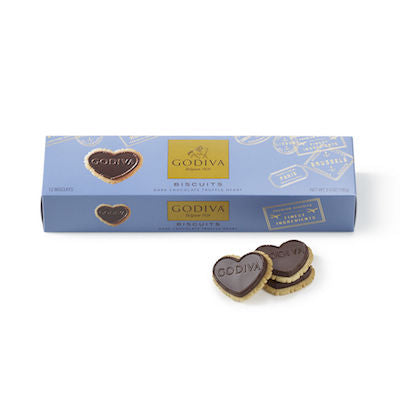 Godiva Biscuit Dark Truffle Heart - 12ct CandyStore.com
