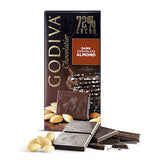 Godiva Dark Chocolate Almond Tablet Bars - 10ct CandyStore.com