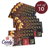 Godiva Dark Chocolate Almond Tablet Bars - 10ct CandyStore.com