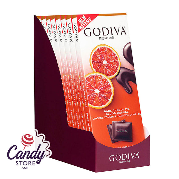Godiva Dark Chocolate Blood Orange Bars - 10ct CandyStore.com