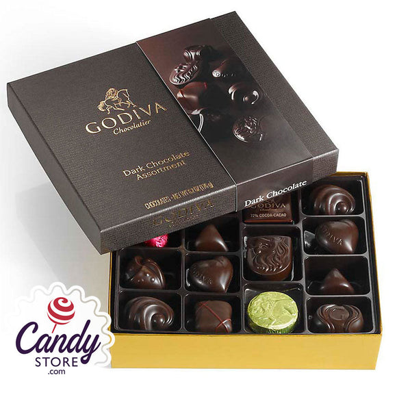 Godiva Dark Chocolate Gift Box 16-Piece - 12ct CandyStore.com