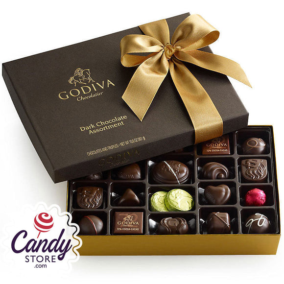 Godiva Dark Chocolate Gift Box 27-Piece - 12ct CandyStore.com