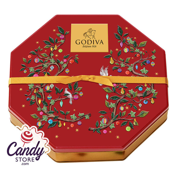 Godiva Holiday 50-Piece Truffles 14.3oz Tin - 6ct CandyStore.com