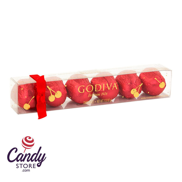 Godiva Holiday 6-Piece Cherry Cordial 3.1oz Acetate - 24ct CandyStore.com