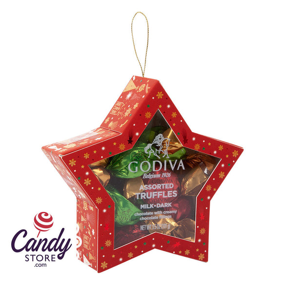 Godiva Holiday Star Ornament With Assorted Truffles 3.5oz - 6ct CandyStore.com