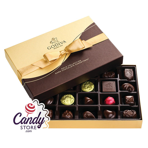 Godiva Large Dark Chocolate Assortment 22-Piece Boxes - 10ct CandyStore.com