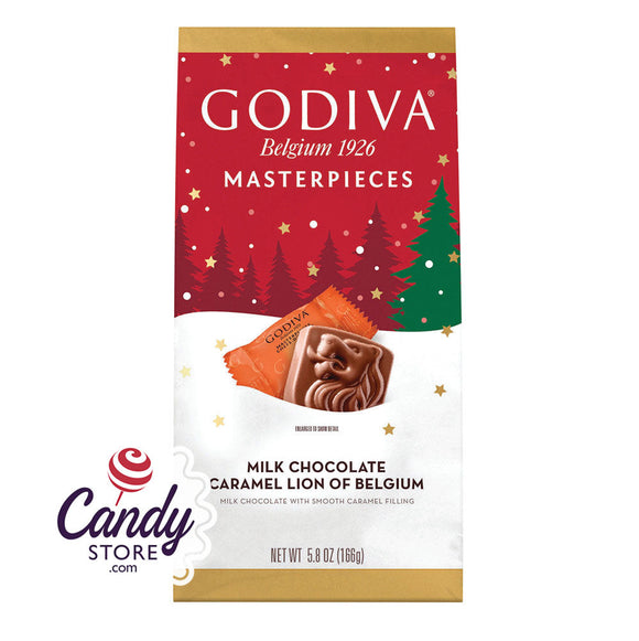 Godiva Masterpieces Christmas Caramel Lion 6oz Bags - 6ct CandyStore.com