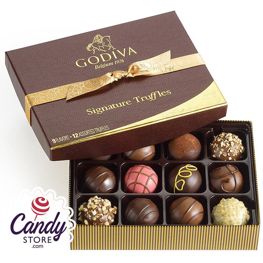 Godiva Signature Chocolate Truffles Gift Box 12Piece 12ct Boxes