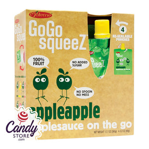 Gogo Squeeze Appleapple Applesauce On The Go 4-Pack 3.2oz Box - 12ct CandyStore.com