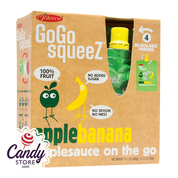 Gogo Squeeze Applebanana Applesauce On The Go 4-Pack 3.2oz Box - 12ct CandyStore.com