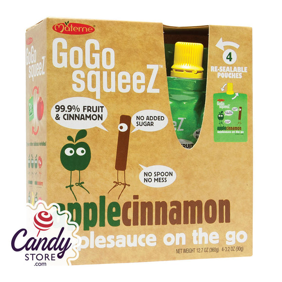 Gogo Squeeze Applecinnamon Applesauce On The Go 4-Pack 3.2oz Box - 12ct CandyStore.com