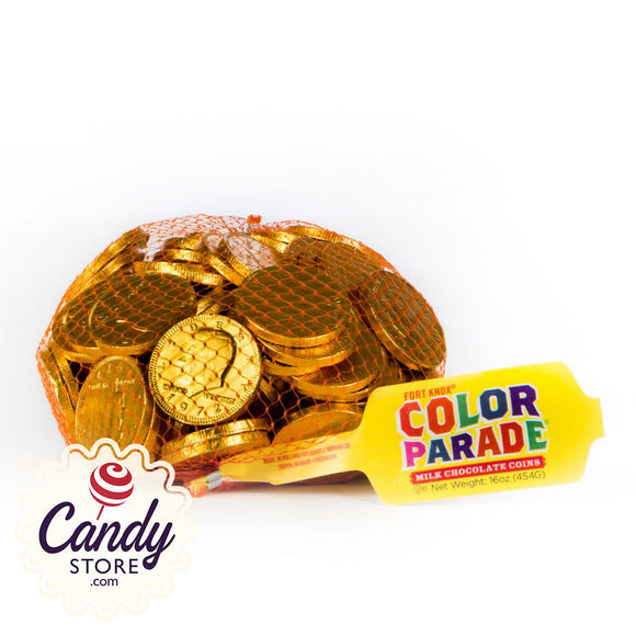 Gold Chocolate Coins Fort Knox 1.5-inch - 1lb CandyStore.com