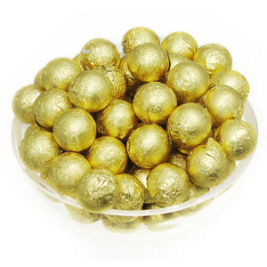 Gold Foil Chocolate Balls - 10lb CandyStore.com