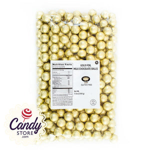 Gold Foil Chocolate Balls - 2lb Bulk CandyStore.com