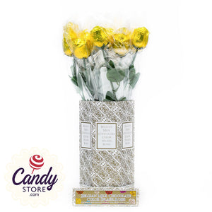 Gold Foil Milk Chocolate Roses - 20ct CandyStore.com